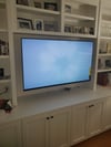 60" TO 79" TV MOUNTED WITH WIRES HIDDEN TV MOUNT NOT INCLUDED