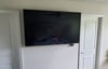 80" OR BIGGER TV MOUNTED  WITH WIRES HIDDEN TILT TV MOUNT INCLUDED