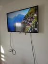 80" OR BIGGER TV MOUNTED  NO WIRES HIDDEN FULL MOTION TV MOUNT INCLUDED