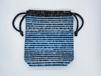 Image 2 of Indigo Soundwaves Stripe Drawstring Bag - Mini