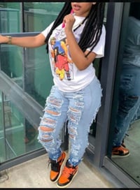 Distress jeans 