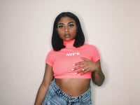 Nit'e Fluorescent Salmon Crop-Top