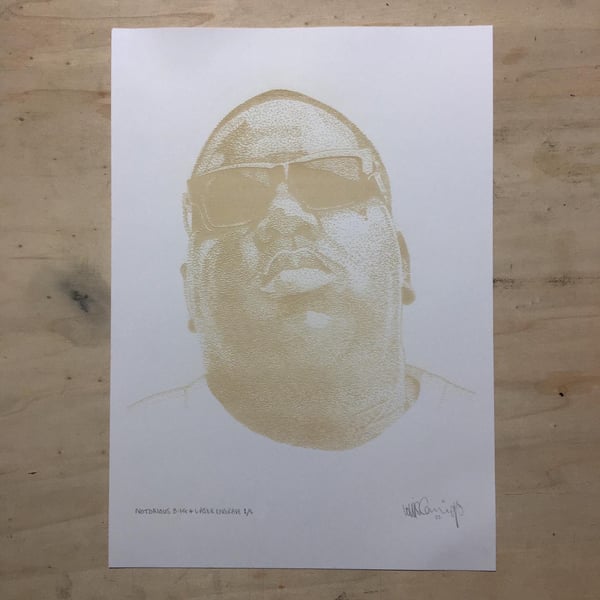 Image of Notorious B.I.G (laser engraved)