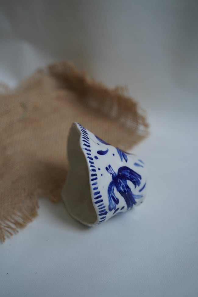 Tasse oiseaux et loup