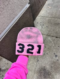 Image 2 of Light Pink Graffiti Beanie
