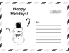 Damn Snowman Doodle Postcard Digital Print 