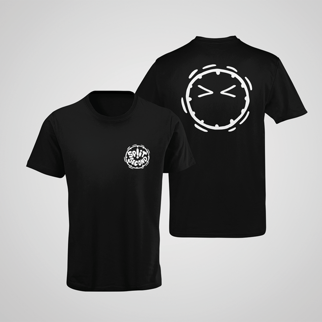 Men's Black T-Shirt with Blinkie Emoji