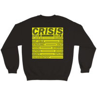 CRISIS ALBUM COVER/TRACKLIST CREWNECK *RARE*