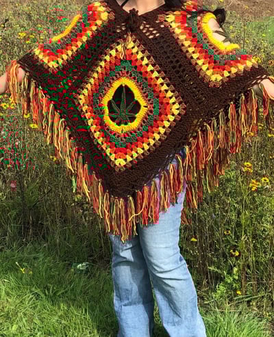 Image of Mary Jane Poncho with Tassels