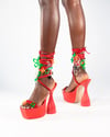 Red Charm Heels UK7