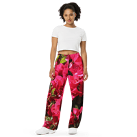 Image 1 of RED FLOWER PANTS