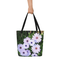 Image 1 of WHITE FLOWER TOTE BAG