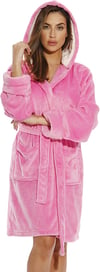 HOODED VELOUR ROBE