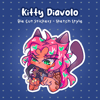 Kitty Diavolo  - Die Cut Sticker