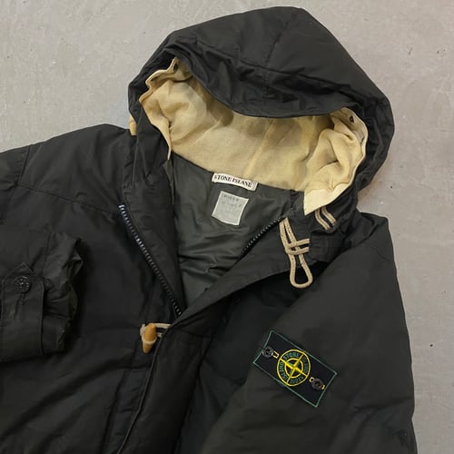 Image of AW 1999 Stone Island Waxed Cotton down jacket, size XXL