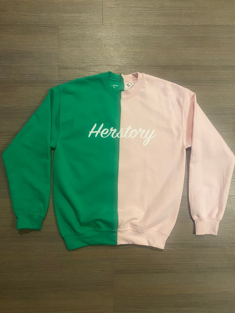 Image of Herstory Pink & Green Sweatshirt