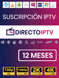Suscripción IPTV 12 Mois
