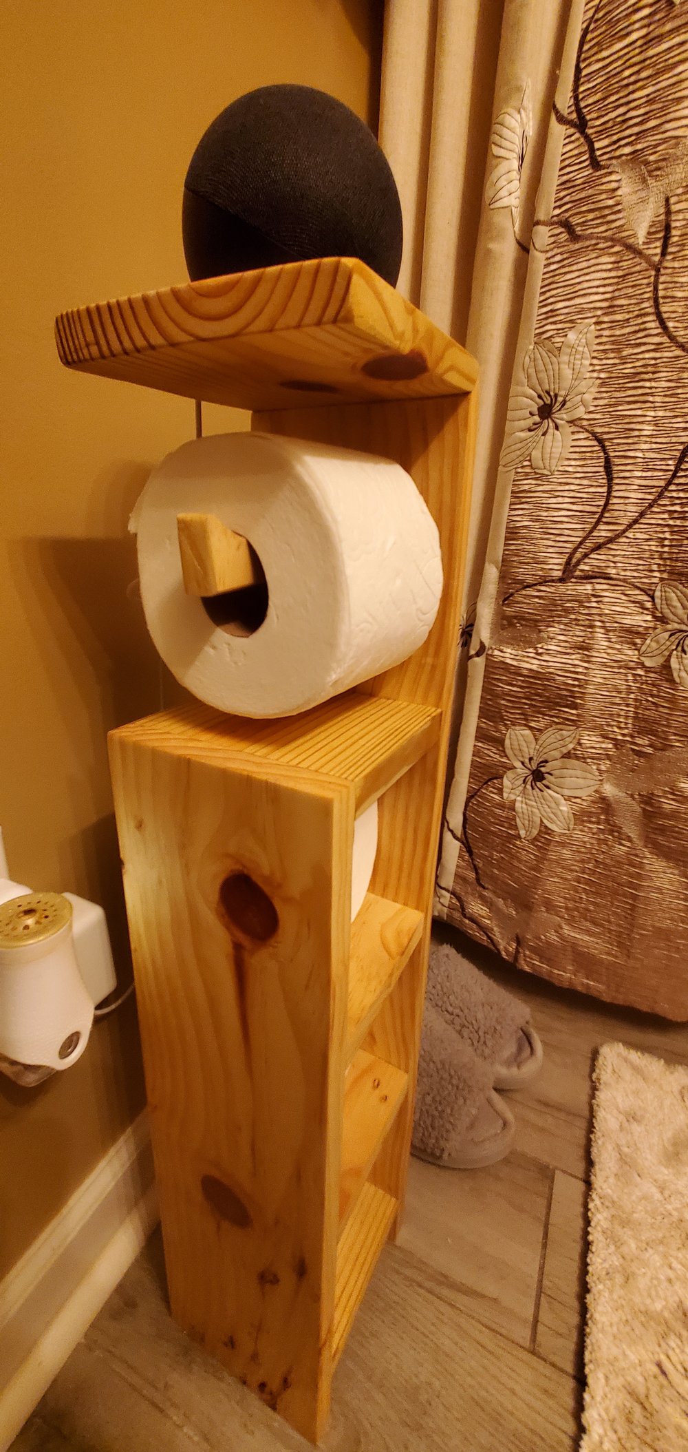 Wood Bathroom Toilet Paper Holder Table — Penn Rustics