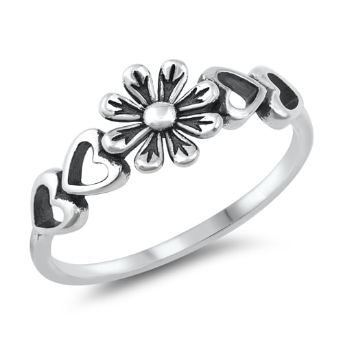 Flower & Hearts Ring