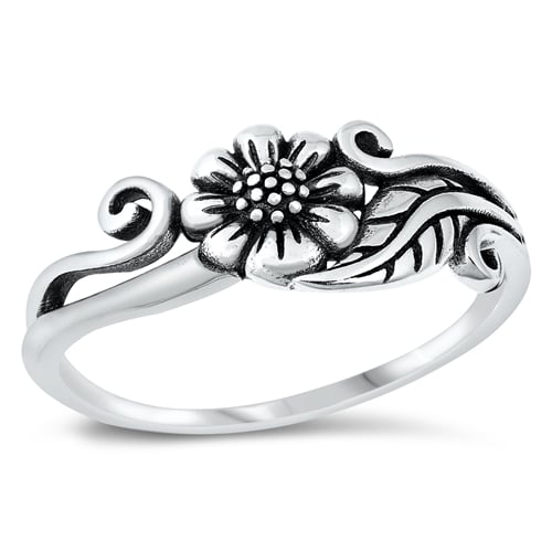 Flower & Leaf Ring