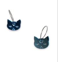 Image 3 of Pendientes gatos acero