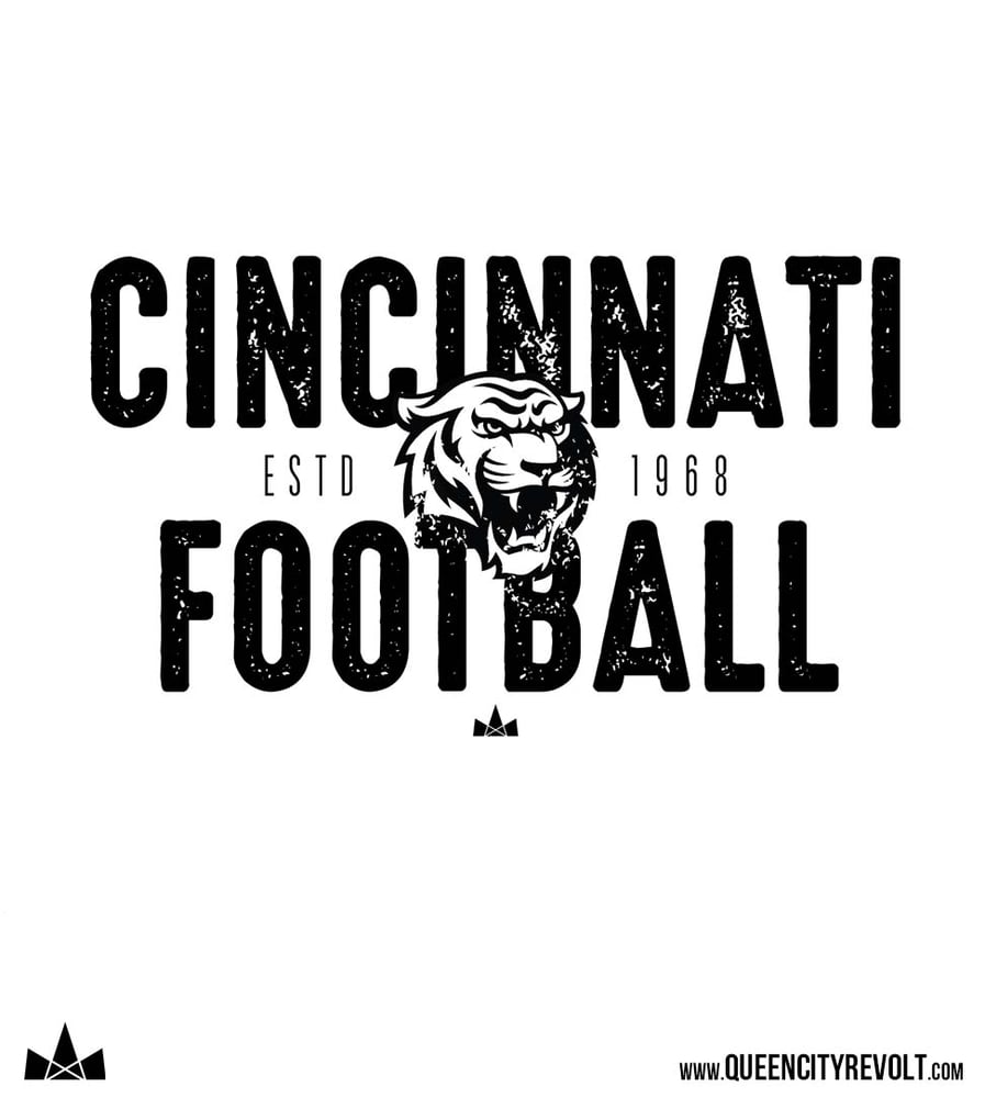 Image of Cincinnati Football Lightweight Unisex Hoodie, Burnt Orange