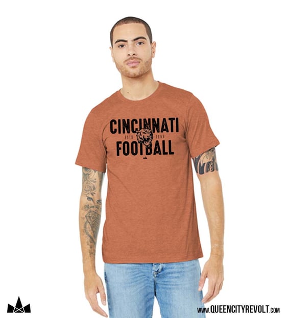 Image of Cincinnati Football Tee, Dark Orange