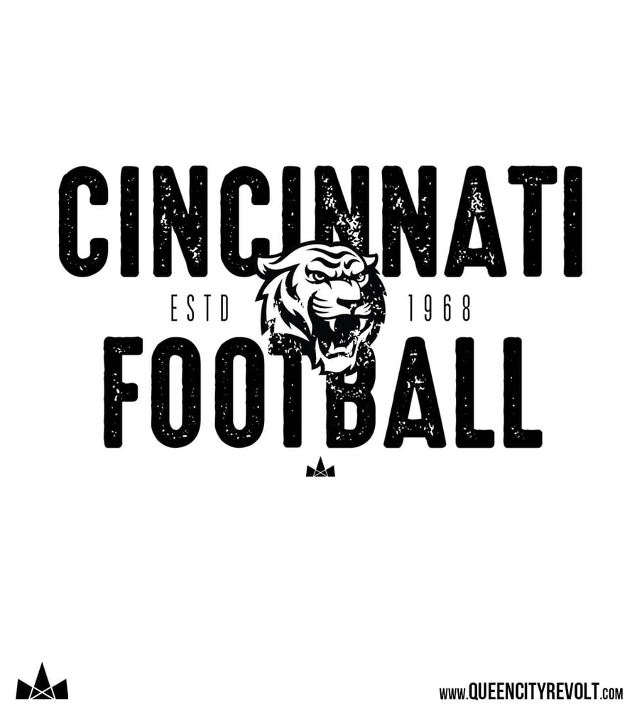 Image of Cincinnati Football Tee, Dark Orange