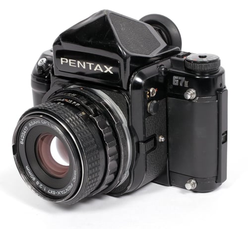 Image of Pentax 67 II 6X7 camera with SMC 90mm F2.8 lens