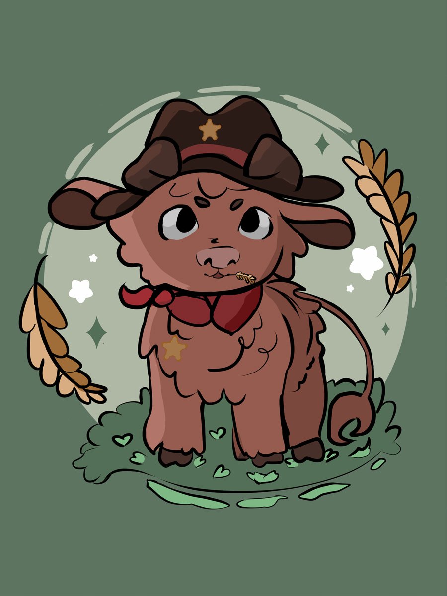 Image of Cowboy Cow Mini Print