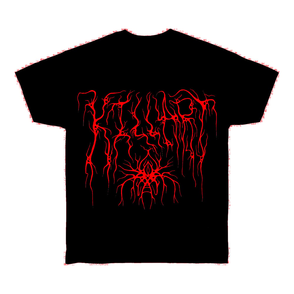 Image of KILL ART TEE BLACK AND RED