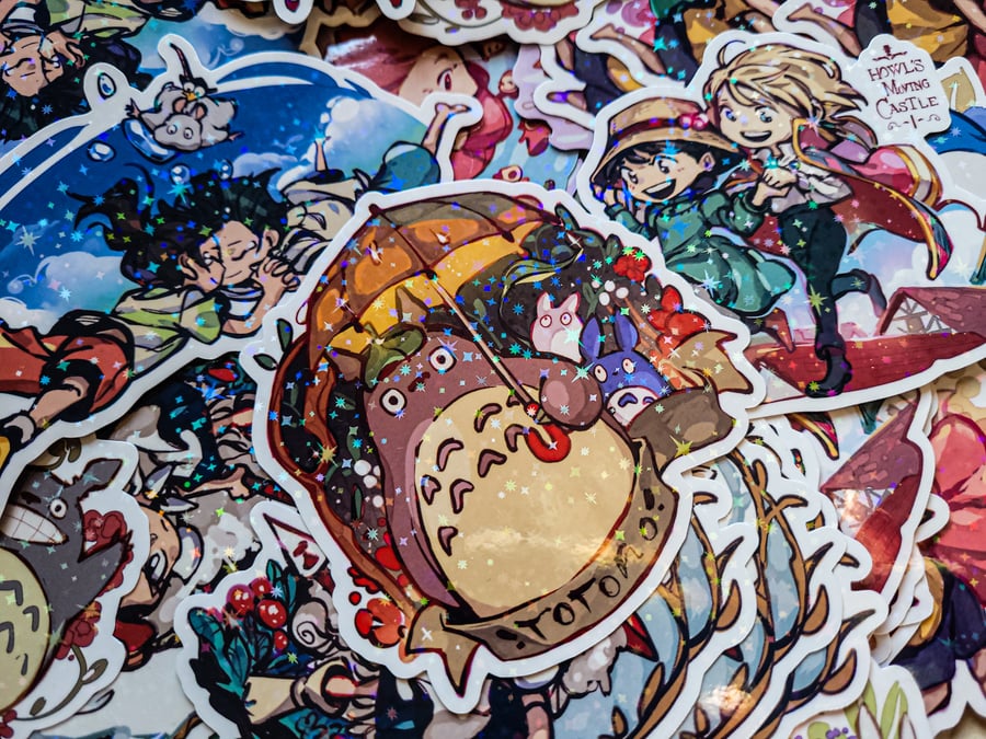 Image of ✧ Ghibli Holo Stickers ✧