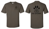 K9V shirts - OD green with black logo