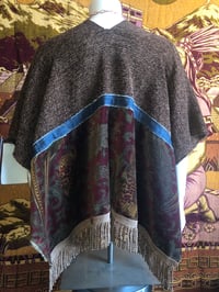 Image 5 of Dazo62 Custom Made RL Velvet &  Brown Chenille Fabric W/Roped Fringe & Denim Accent 