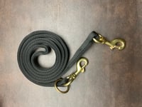 Image 2 of 3/4” wide XHD nylon double snap leads - black