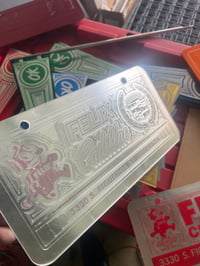 Image 2 of ALL CHROME FELIX CADILLAC ICONIC LICENSE PLATE 