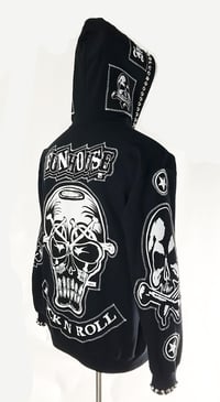 Image 2 of MV Evil Fun Custom patched and studded hoodie