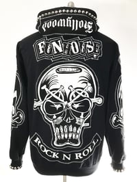 Image 1 of MV Evil Fun Custom patched and studded hoodie
