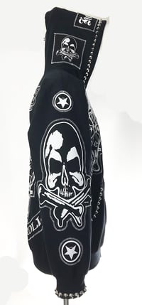 Image 4 of MV Evil Fun Custom patched and studded hoodie