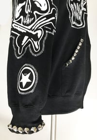 Image 5 of MV Evil Fun Custom patched and studded hoodie