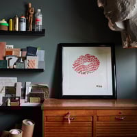 Image 4 of Kiss (Ruby Red Stencil)