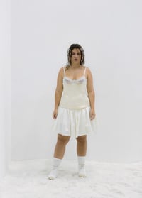 Image 1 of Cream Longline Underbust Corset