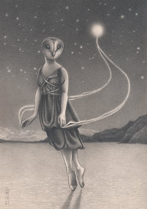 Image of Original Framed Drawing: Night-fighter