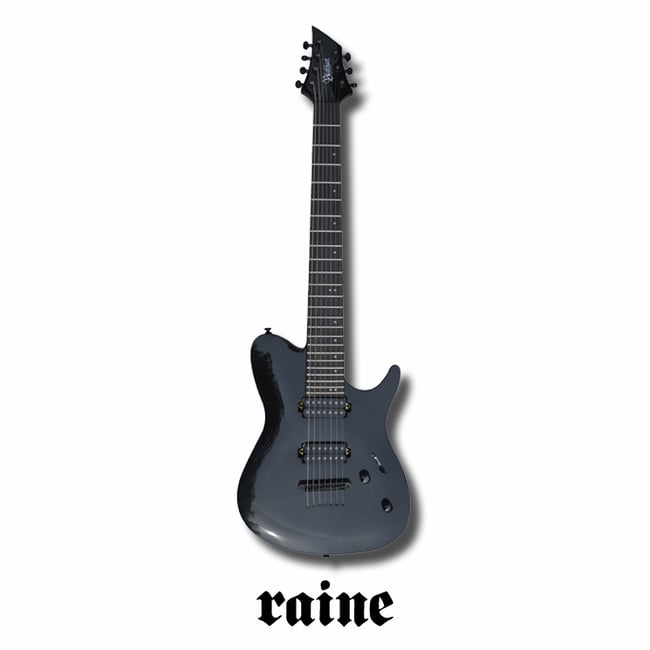 RAINE 7 - Demo unit, Neck thru body, See thru Black