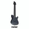 RAINE 7 - Demo unit, Neck thru body, See thru Black, Replaced Nut