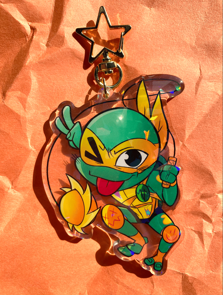 Image of MICHELANGELO KEYCHAIN // ROTTMNT