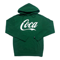 Image 1 of COCA HEAVYWEIGHT DARK GREEN HOODIE