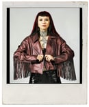 Image 1 of "Nova" Faux Leather Crop Fringe jacket-Size S-XL LAST TWO