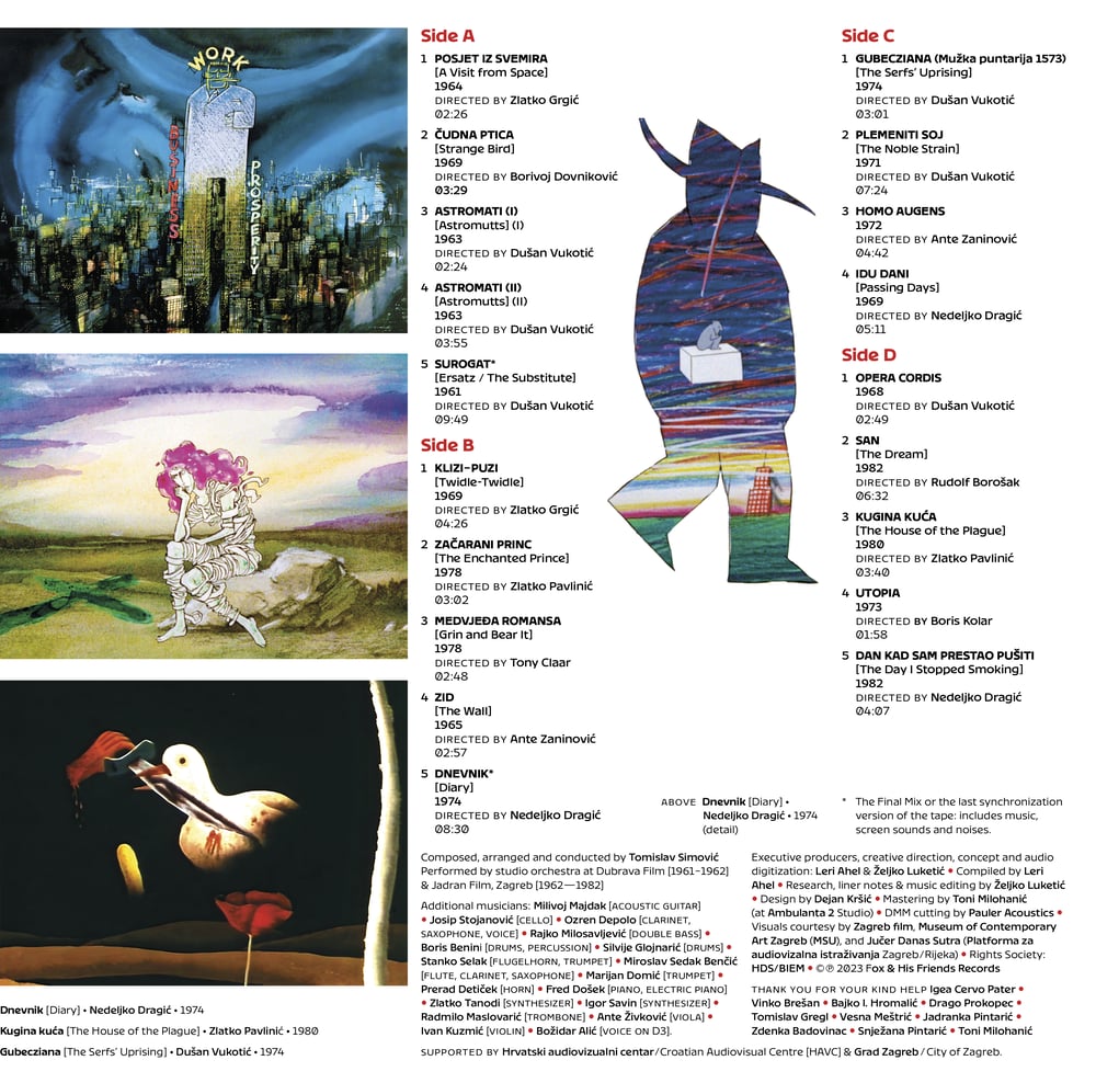 TOMISLAV SIMOVIC - THE ZAGREB SCHOOL OF ANIMATED FILM (ORIGINAL SOUNDTRACKS 1961-82) 2LP