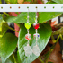 Millefiori Beaded Sea Glass Earrings Image 3